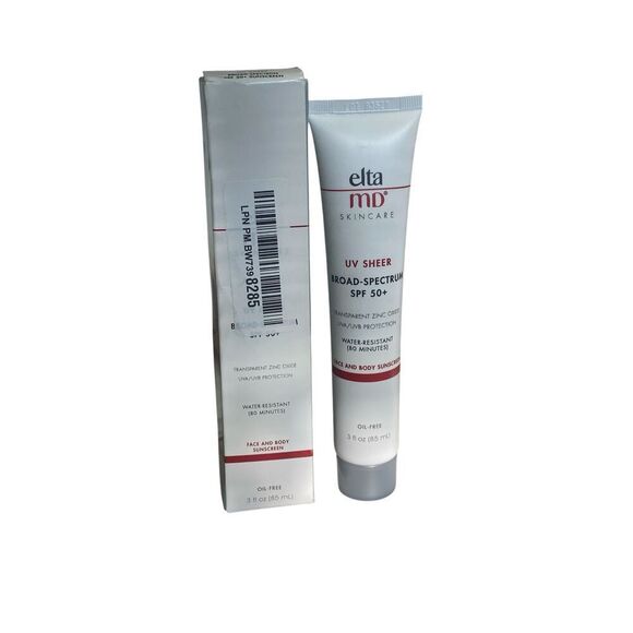 Elta MD UV Sheer Broad Spectrum SPf 50+ Transparent Zinc Oxide 3oz NIB - Picture 1 of 1